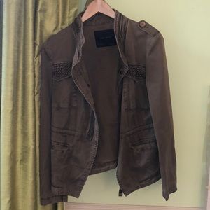 Zara studded olive green jacket